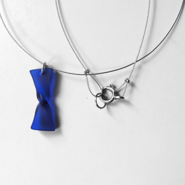 Twisted Time Blue Necklace